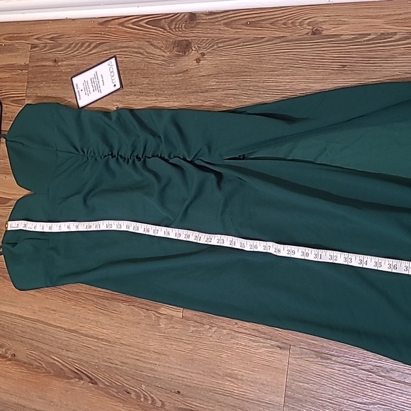 Emerald Sundae Green Asymmetrical Ruched Maxi Dress - Picture 9 of 9